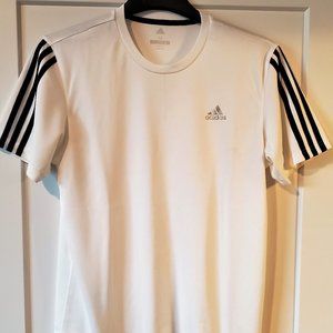 Shirt, Adidas, Medium, Climalite, White